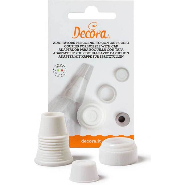 decora adattatore per beccucci standard in plastica con cappuccio Ø 1,5 x 3 cm