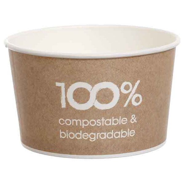 poloplast 54 coppette gelato in carta compostabili havana 250ml