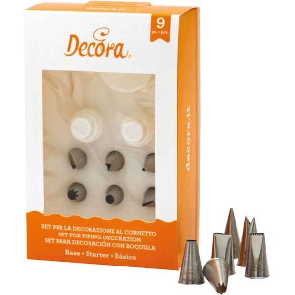 kit base starter per decorazione al cornetto 9 pezzi decora