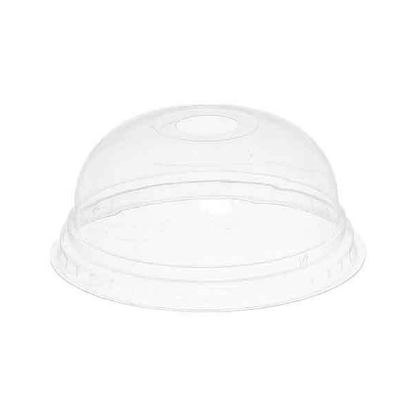 ilip 50 coperchi compostabili a cupola con foro pla trasparente Ø8,5 h4,2cm