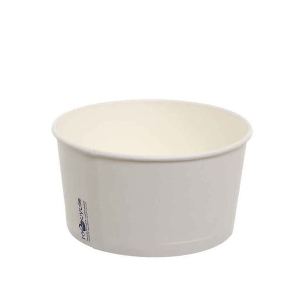 poloplast 50 ciotole di carta poke bowl rotonde bianche Ø15 x h 8 cm