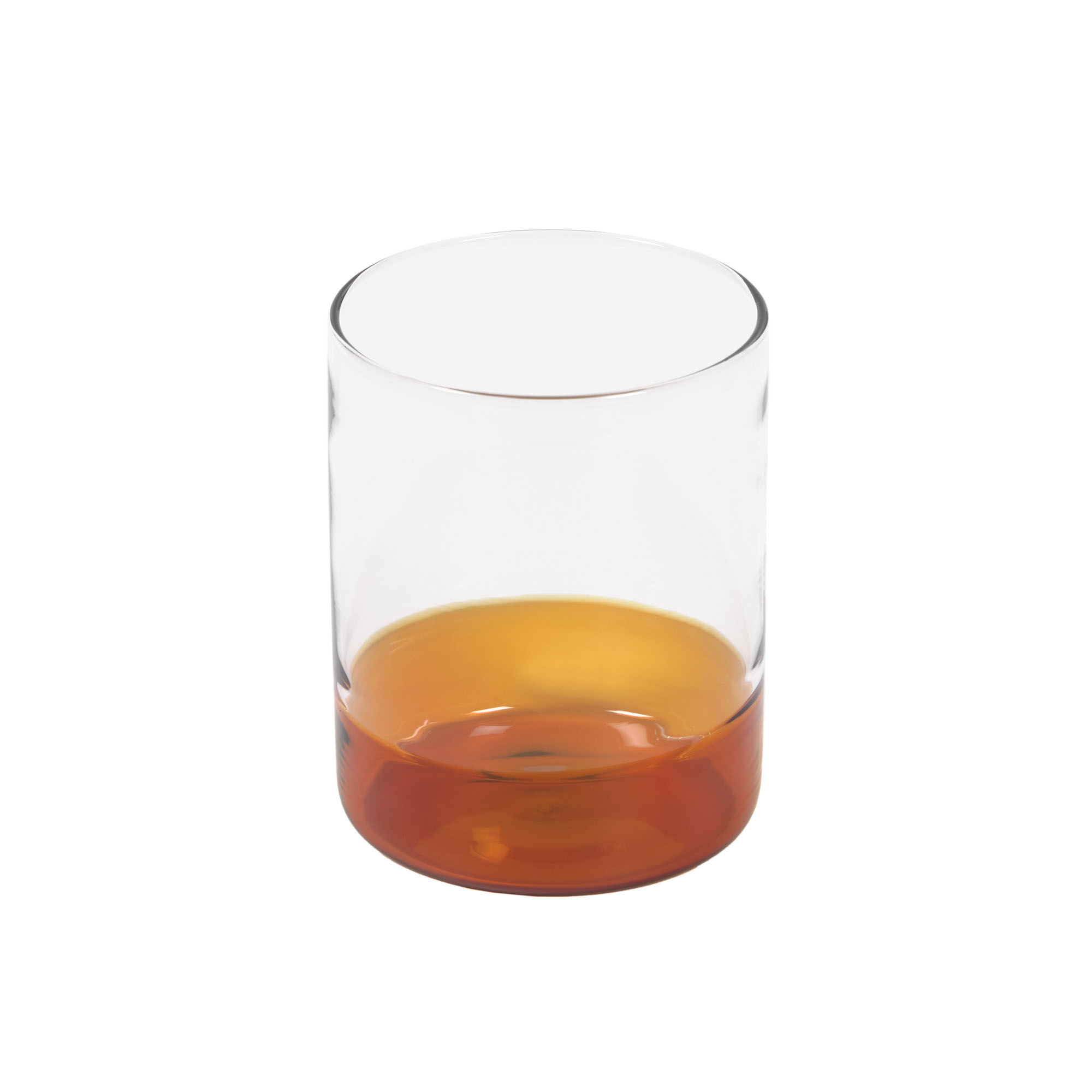 Kave Home Bicchiere Dorana trasparente e vetro arancione