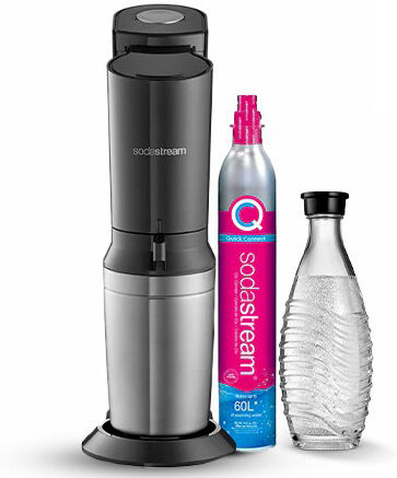 gasatore sodastream crystal black con bottiglia in vetro