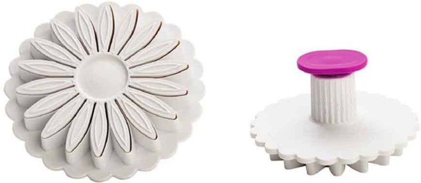 Decora Stampo Ad Espulsione In Plastica Gerbera Con Imprimi Decoro Ø8,5 Cm