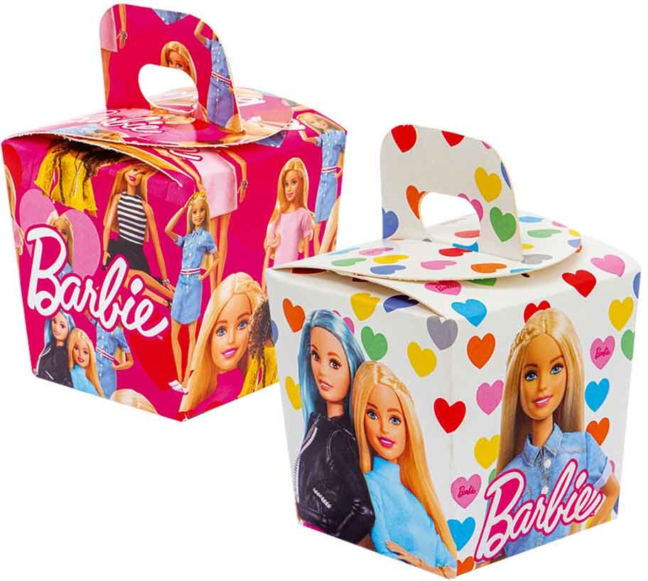 Decora 6 Candy Box In Cartoncino Colorato Barbie 6 X 6 X 10,5 H Cm