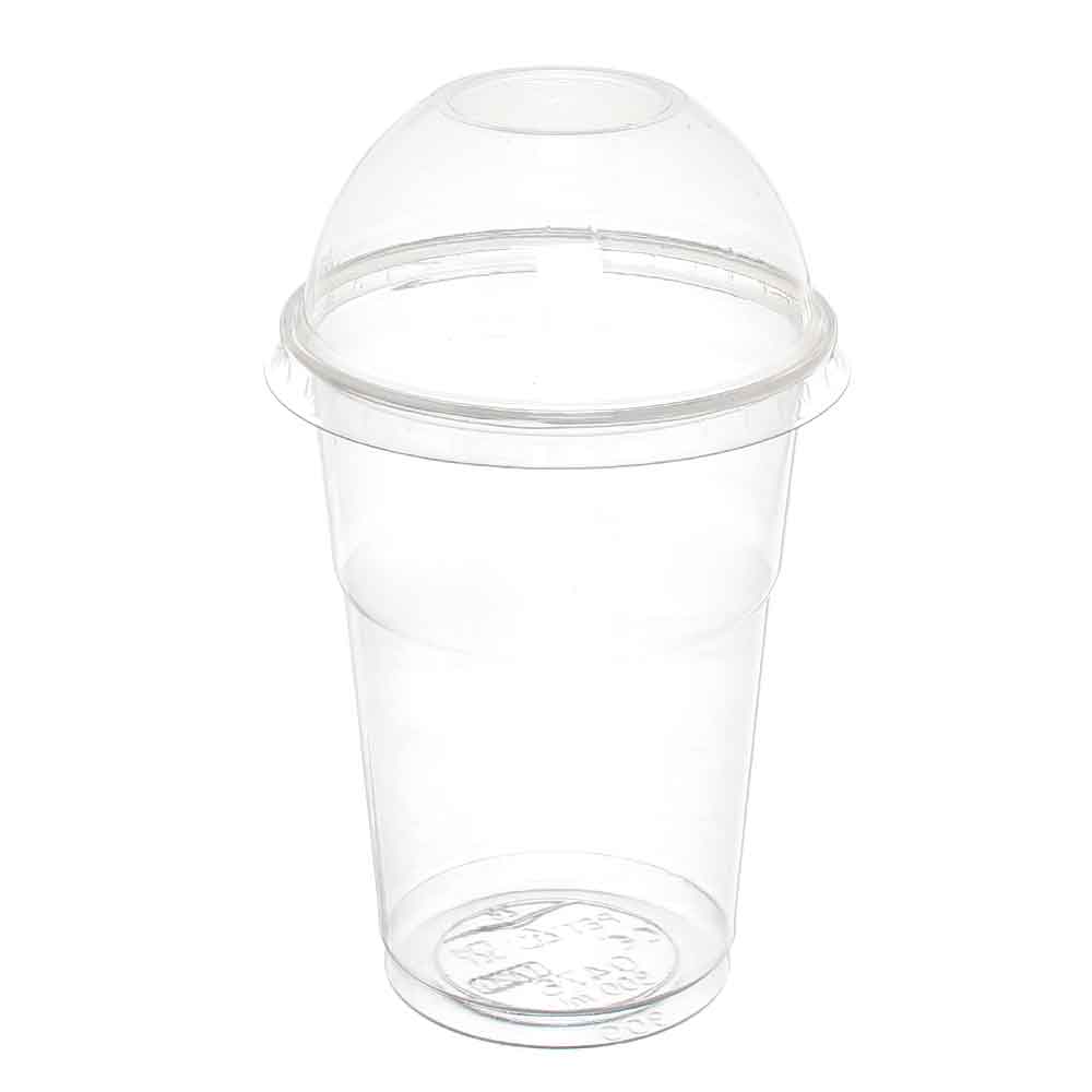 Ilip 100 Bicchieri Cristal Pet 300 Ml Con Coperchio A Cupola