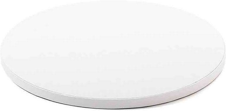 Decora Cakeboard Vassoio Sottotorta Rotondo Rivestito Bianco Ø28 H 1,2 Cm