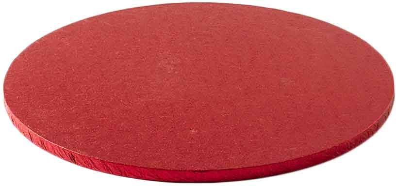 Decora Cakeboard Vassoio Sottotorta Rotondo Rivestito Rosso Ø30 H 1,2 Cm