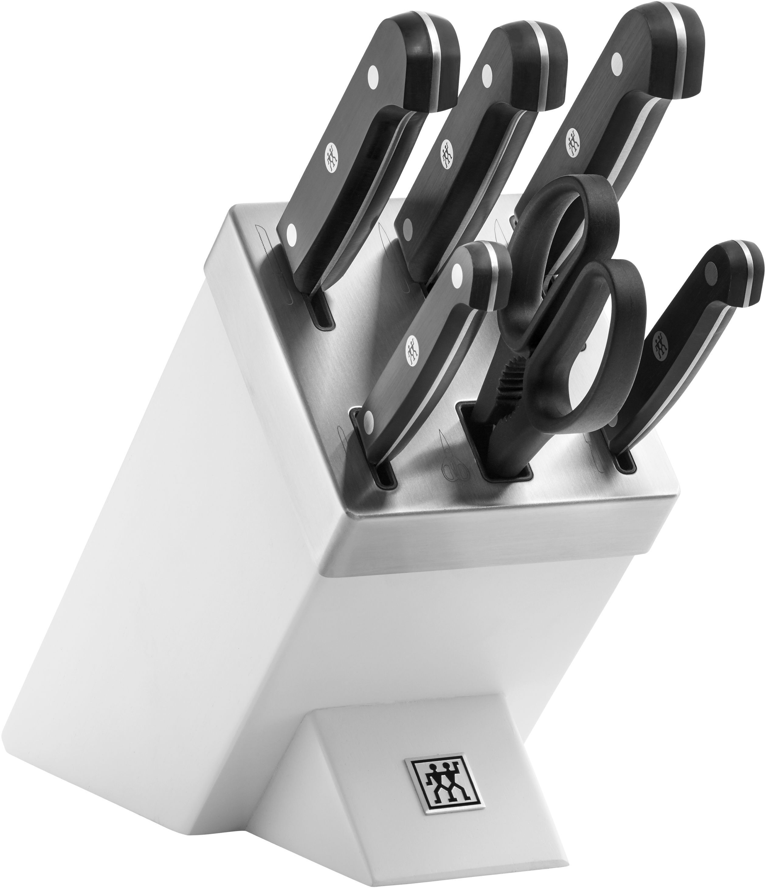 ZWILLING Gourmet Set di coltelli con ceppo sistema autoaffilante - 7-pz., bianco