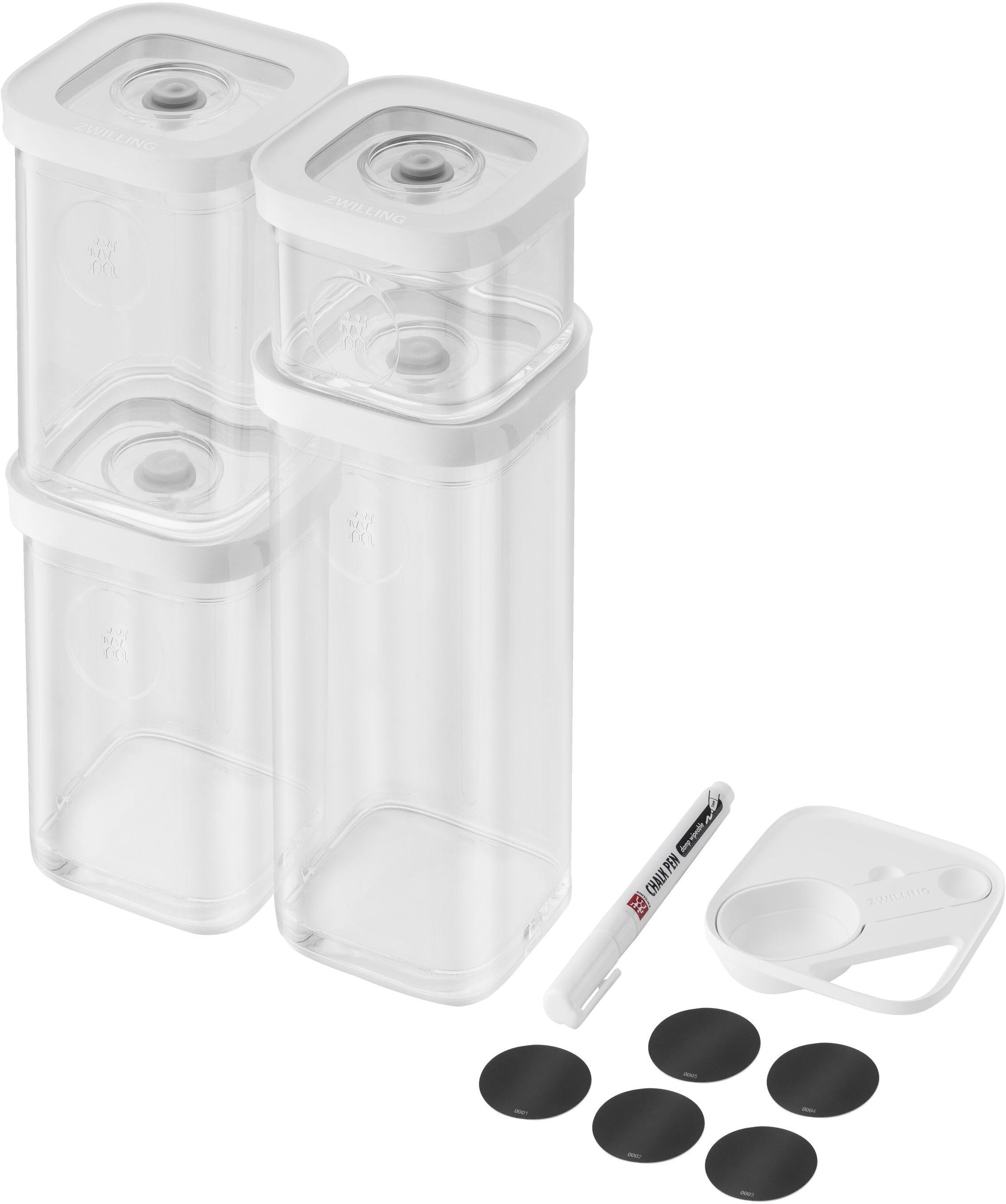 ZWILLING Fresh & Save CUBE Set, S / 6-pz., transparente-bianco