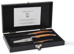 Laguiole Style de Vie Luxury Line kaasmes set van 3 - Bruin