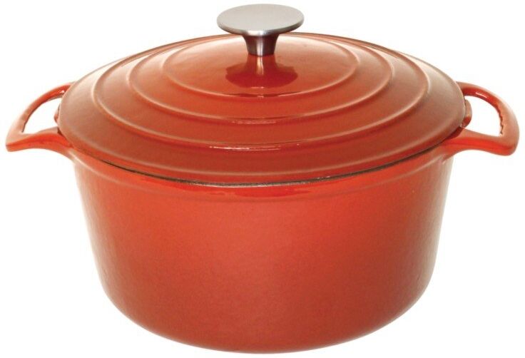 Vogue Braadpan Vogue, rond, oranje, 4ltr, 12,5(h)x23,5(Ø)cm