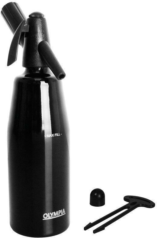 Olympia soda siphon zwart 1ltr