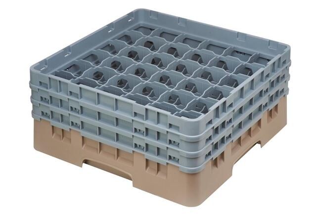 Cambro Camrack vaatwaskorf met 36 compartimenten max. glashoogte 17,4cm