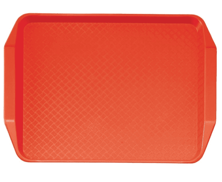 Cambro polypropyleen fastfood dienblad met handvatten rood 43x30cm