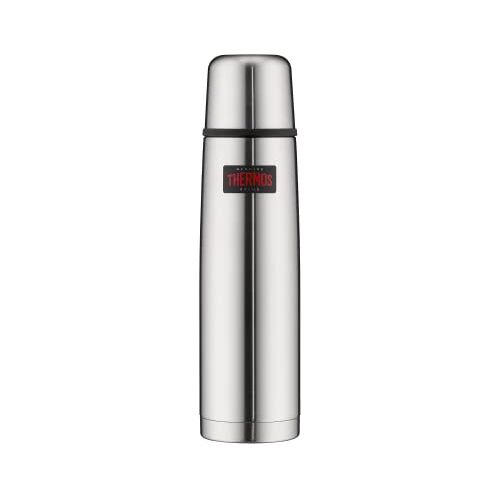 Thermos Light & Compact fles, 1.0 L, Roestvrij Staal, Vaatwasserbestendig, 24 uur Warm en Koud, Zilver