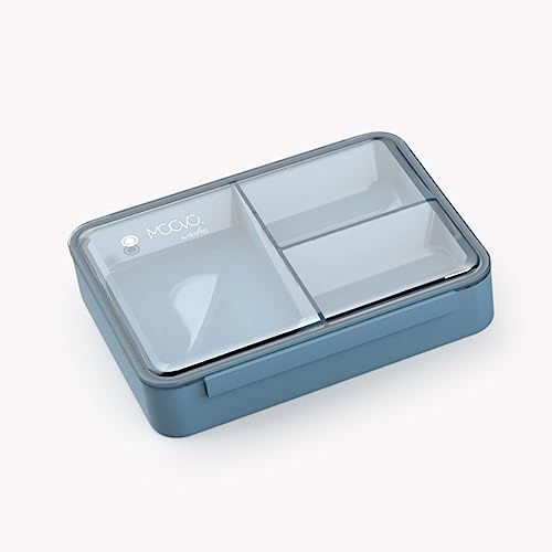 Nuvita 4421 Broodtrommel, lunchbox met inhoud van 950 ml, babyvoedselcontainer, voedselcontainer, poederblauw