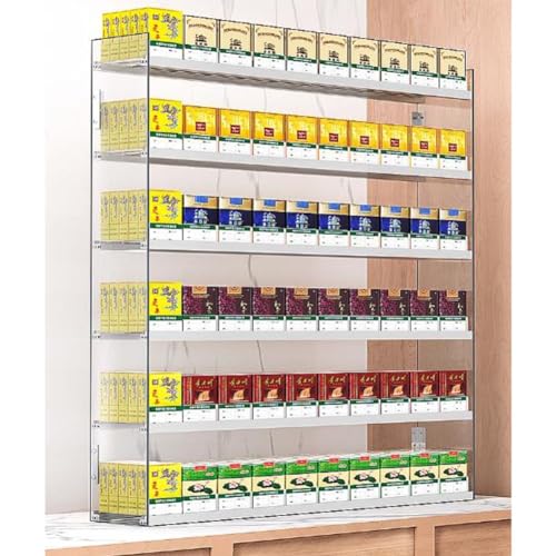 IBOWZ Acryl Display Stand Store Display Planken, Sigaret Display Houder, Wandmontage Sigaret Rack, Acryl Auto Sigaret Pusher, Sigaret Case Wall Rack, Sigaret Case Houder