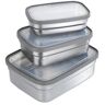 Maximex Lunchbox Roestvrij staal (set, 3-delig) zilver