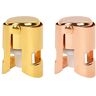 Mnixy Champagnedop flesdop 2 x roestvrij stalen stoppers champagne sluiting flesstop bellenopslag wijnpompen goud champagne stopper voor champagne/cava/prosecco/sekt