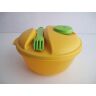Tupperware To Go Salade & Go 1,5 l geel groen A157 salade & Go + bestek picknick