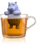 Winkee Schattige dierentheezeef, hippo, thee-ei voor losse thee, thee-infuser, grappig, theezeef voor kopje, siliconen kruidenzeef, theebol-dierfiguur