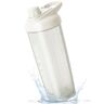 Generic OYEYE Protein Shaker Fles, Nutrition Eiwit Shaker 700 ml, BPA-vrij, met zeef voor romige, klontervrije shakes Shaker Protein Shake met schaal, lekvrije beker met draagbare haak beige