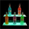 TOYOCC Bar Drank Fles Display Rack Led Wijnfles Houder 2 Tier Led Verlichte Drank Fles Display Stand   Planken voor Verlichting Dranken met Afstandsbediening