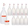 Octopus 10 x 500 ml knijpflacons, spuitflacons van LDPE met druppeldop, garnatieflacons, decoratieflacons voor keuken, hobby of laboratorium