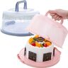 saijer 2 stuks ronde taartbox, transportbox, taarten, draagbare taartdoos, taartdoos, taartdoos met inklapbare handgrepen, taartcontainer voor het vervoer van cake, koekjes, taarten en desserts