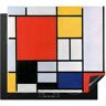 MuchoWow Inductiebeschermer Inductie mat Vinyl Kunst Mondriaan Oude meesters 59x52 cm Inductie beschermer