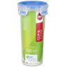 Emsa 508554 Clip & Close drinkbeker   0,5 liter   rond   met deksel   speciale versheidsafdichting   transparant/blauw