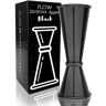 FLOW Barware Jigger 4-in-1 Shot Measure 25ml 50ml 15ml 35ml in One Cocktail Jigger & Alcohol Maatregel   Spirit Meet 25ml 50ml   Dranken Maatregelen voor Spirits   Titanium Black