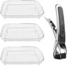 Ctwezoikmt Airfryer Rack voor Ninja Dual XL Airfryer, meerlaags droogrek toast rek voor Ninja Foodi DZ201 DZ40 Airfryer