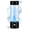 ATLION Waterstof Waterfles, Waterstof Watergenerator Draagbare Waterstof Water Ionisator Machine Waterstof Rijk Water Glas Gezondheidsbeker voor Thuiskantoor Reizen(black)