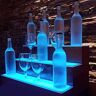 Lxwyq LED verlichte drank fles display plank, 100 cm/40 inch LED verlichte drank wijn fles display verlichte drank fles bar display stand, 3 stappen drankjes verlichting planken