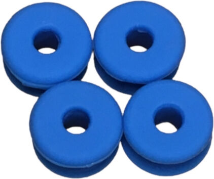 Cookai antislipdoppen 2 cm siliconen blauw 4 stuks - Blauw