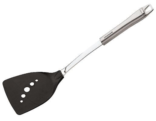 Paderno visspatel 36 cm RVS zilver/zwart - Zilver,Zwart