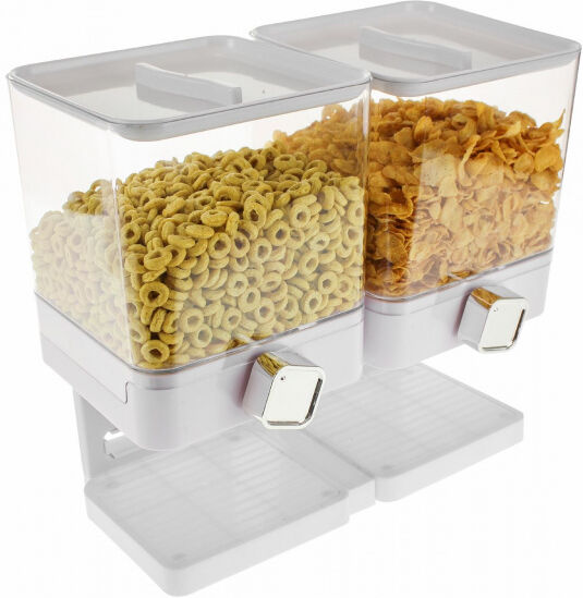 United Entertainment Luxe Dubbele Cornflakes Dispenser Wit - Wit