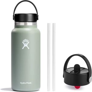 Hydro Flask Wide Mouth Flex Cap + Straw Cap, 946 Ml (32oz), Agave