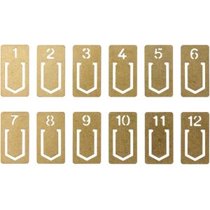 Traveler'S Company Numbered Clips, Brass