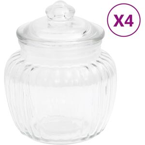 vidaXL Oppbevaringskrukker 4 stk 500 ml glass