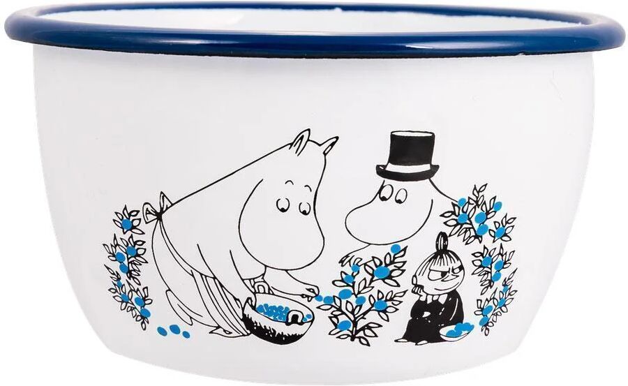 Moomin Emaljert Mummibolle - Blueberries (6dl) - Hyttefeber.No 🇳🇴