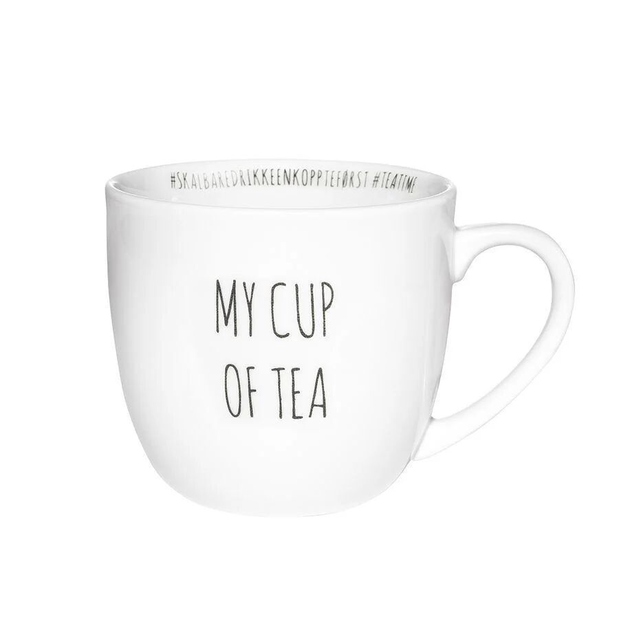 Porsgrunds Porselænsfabrik Hashtagkrus: My Cup Of Tea - 38cl - Hyttefeber.No 🇳🇴