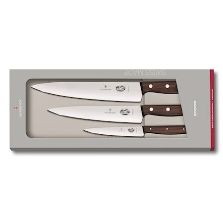 Victorinox Knivsett med 3 deler med trehåndtak