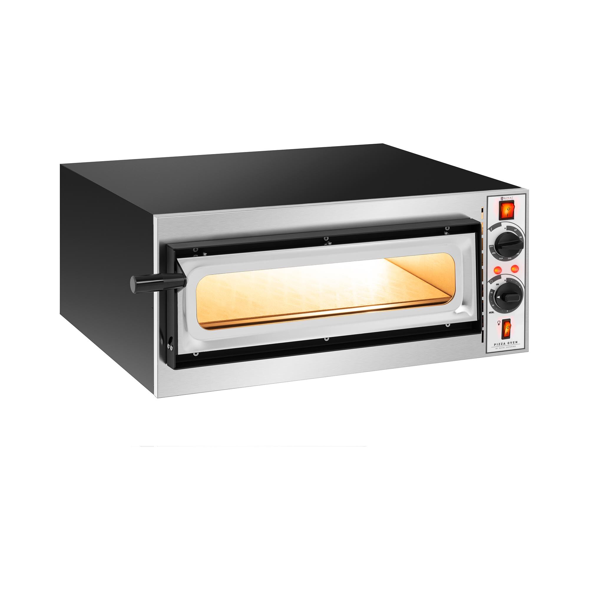 Royal Catering Pizzaovn - 2 kammer - Ø 32 cm - glassrute 10011810