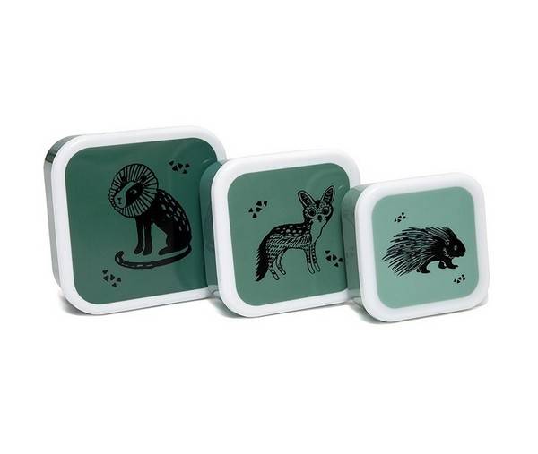 Petit Monkey Snacksbokser, Salie Grønn 3pk