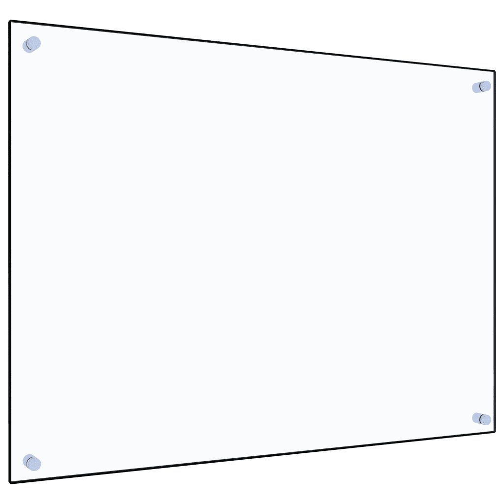vidaXL Kjøkkenplate gjennomsiktig 80x60 cm herdet glass