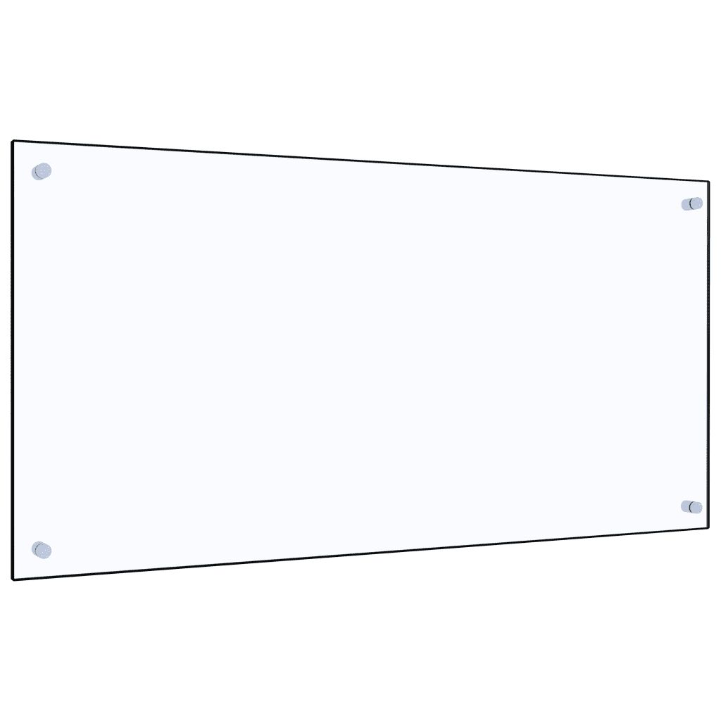 vidaXL Kjøkkenplate gjennomsiktig 100x50 cm herdet glass