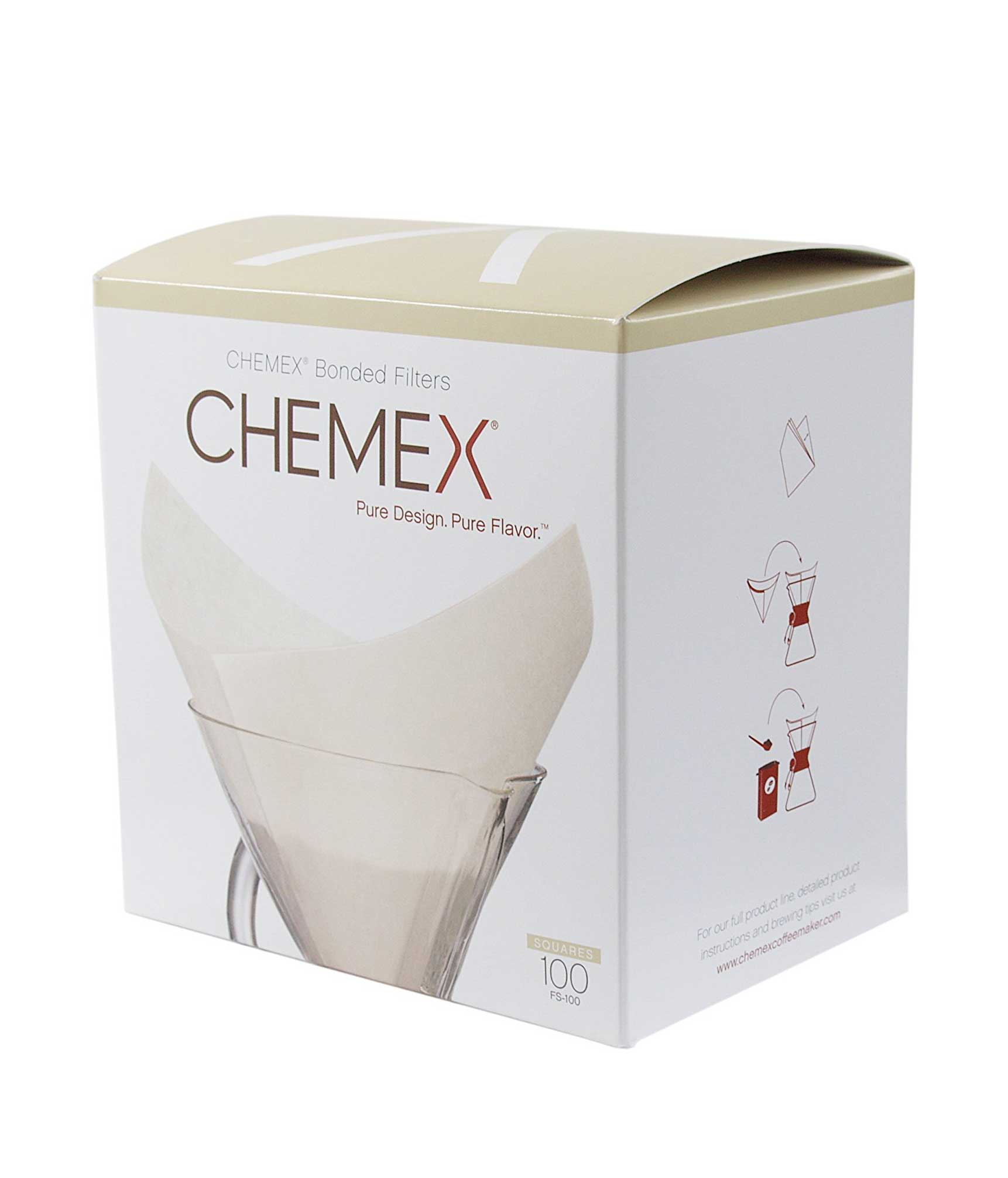 Kaffebox Chemex filter, 6-10 kopps - Square